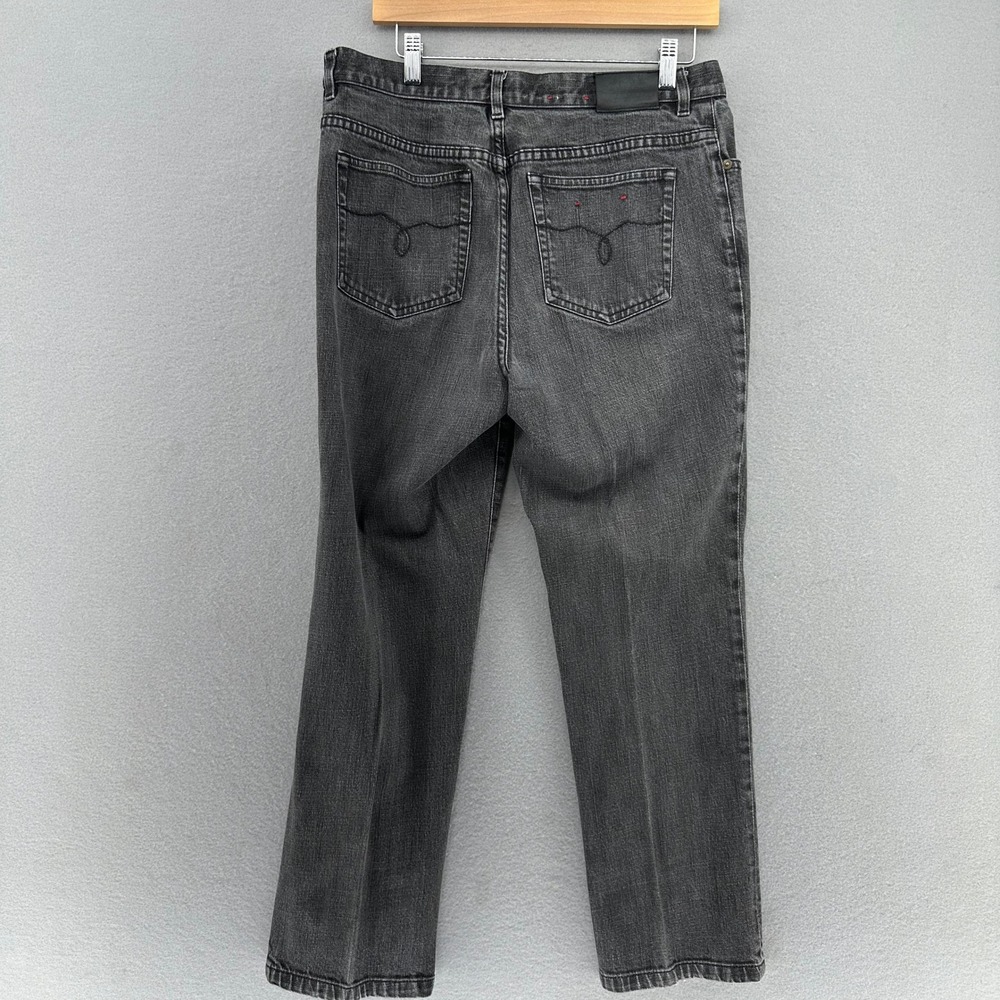 Lauren Jeans Co. Ralph Lauren Black Wash Straight Leg Jeans Women's 12P 32x26" - Picture 3 of 8